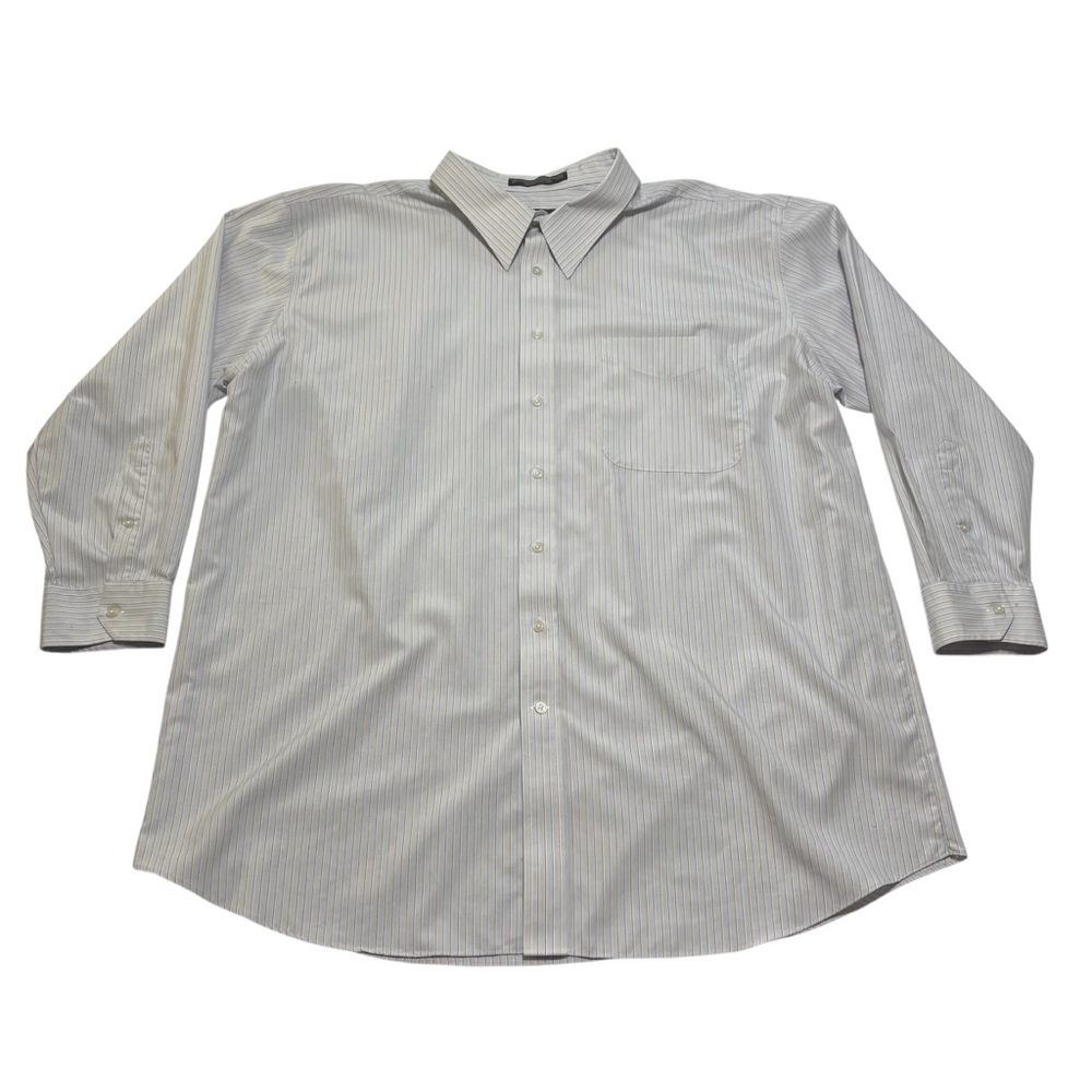 CM Gold Series Striped Button Down Shirt Men’s Size 20 34/35 Preppy Work Casual